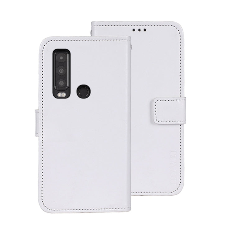 For CAT S75 idewei Crazy Horse Texture Leather Phone Case(White) - More Brand by idewei | Online Shopping UK | buy2fix