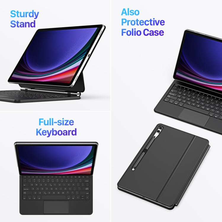 For Samsung Galaxy Tab S9+ / S8+ / S7+ DUX DUCIS MK Series Floating Magnetic Keyboard Tablet Leather Case - Samsung Keyboard by DUX DUCIS | Online Shopping UK | buy2fix