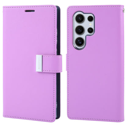 For Samsung Galaxy S24 Ultra 5G GOOSPERY RICH DIARY Crazy Horse Texture Leather Phone Case(Purple) - Galaxy S24 Ultra 5G Cases by GOOSPERY | Online Shopping UK | buy2fix