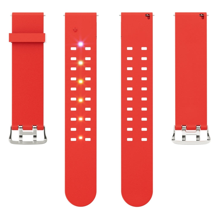 For Apple Watch Series 6 44mm Luminous Colorful Light Silicone Watch Band(Red) - Watch Bands by buy2fix | Online Shopping UK | buy2fix