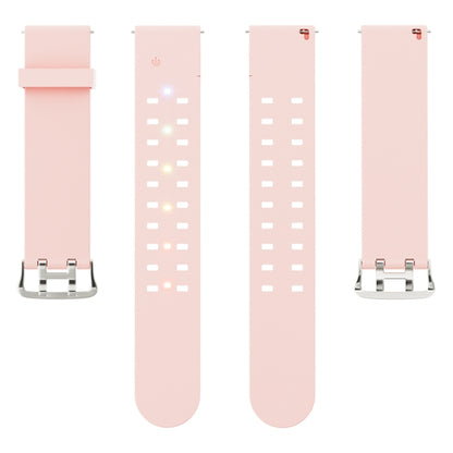 For Apple Watch 38mm Luminous Colorful Light Silicone Watch Band(Pink) - Watch Bands by buy2fix | Online Shopping UK | buy2fix