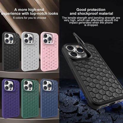 For iPhone 13 Pro Honeycomb Radiating Lens Holder Magsafe Phone Case(Purple) - iPhone 13 Pro Cases by buy2fix | Online Shopping UK | buy2fix