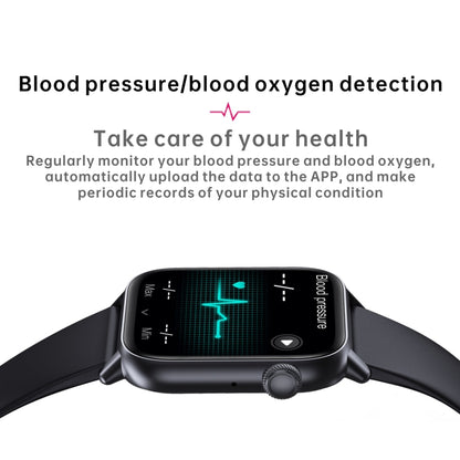 QS08 PRO 1.83 inch BT5.2 Smart Sport Watch, Support Sleep / Heart Rate / Blood Oxygen / Temperature / Blood Pressure Health Monitor(Black+Blue) - Smart Watches by buy2fix | Online Shopping UK | buy2fix