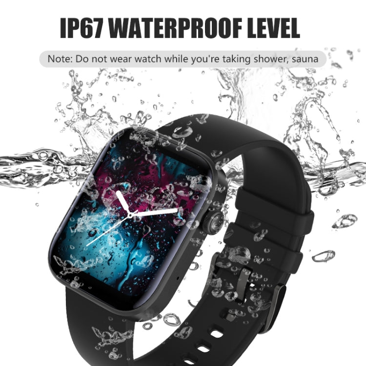 P43 1.8 inch TFT Screen Bluetooth Smart Watch, Support Heart Rate Monitoring & 100+ Sports Modes(Black) - Smart Watches by buy2fix | Online Shopping UK | buy2fix