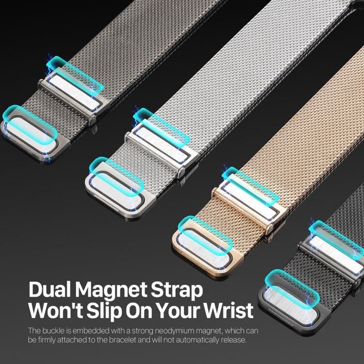 For Apple Watch Series 8 41mm DUX DUCIS Milanese Pro Series Stainless Steel Watch Band(Gold) - Watch Bands by DUX DUCIS | Online Shopping UK | buy2fix