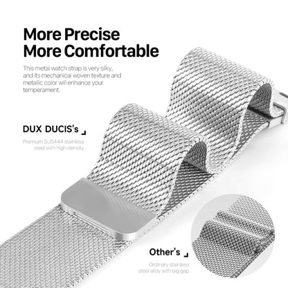 For Apple Watch Series 7 41mm DUX DUCIS Milanese Pro Series Stainless Steel Watch Band(Silver) - Watch Bands by DUX DUCIS | Online Shopping UK | buy2fix