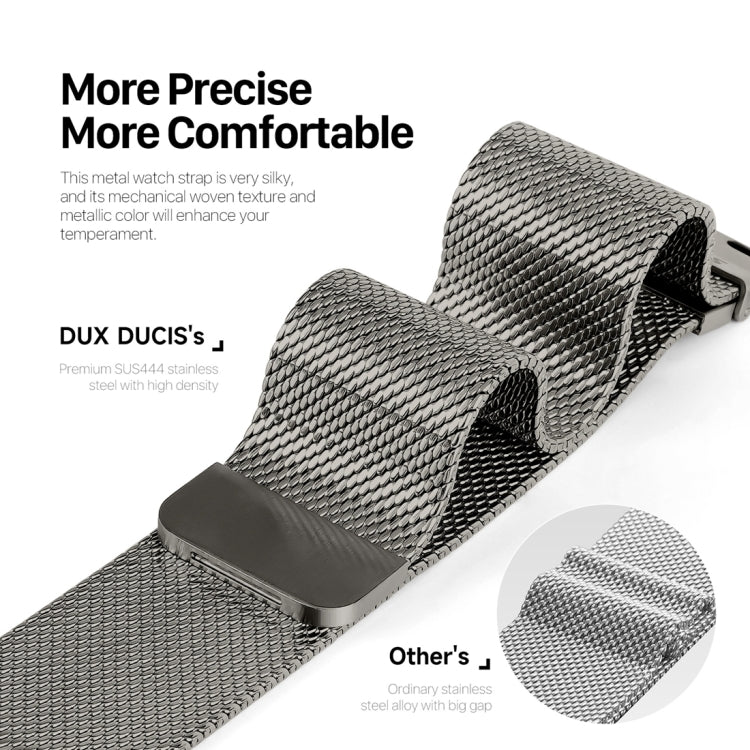 For Apple Watch Series 6 44mm DUX DUCIS Milanese Pro Series Stainless Steel Watch Band(Graphite) - Watch Bands by DUX DUCIS | Online Shopping UK | buy2fix