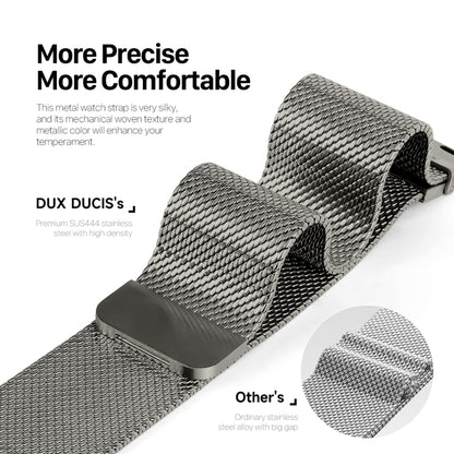 For Apple Watch Series 2 38mm DUX DUCIS Milanese Pro Series Stainless Steel Watch Band(Graphite) - Watch Bands by DUX DUCIS | Online Shopping UK | buy2fix