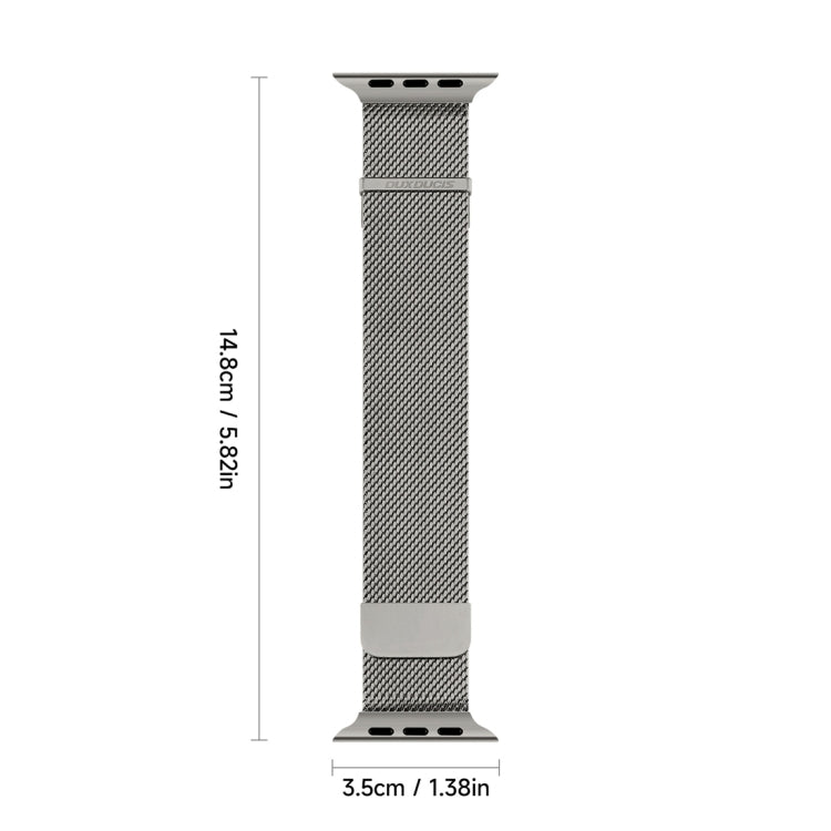 For Apple Watch 38mm DUX DUCIS Milanese Pro Series Stainless Steel Watch Band(Graphite) - Watch Bands by DUX DUCIS | Online Shopping UK | buy2fix