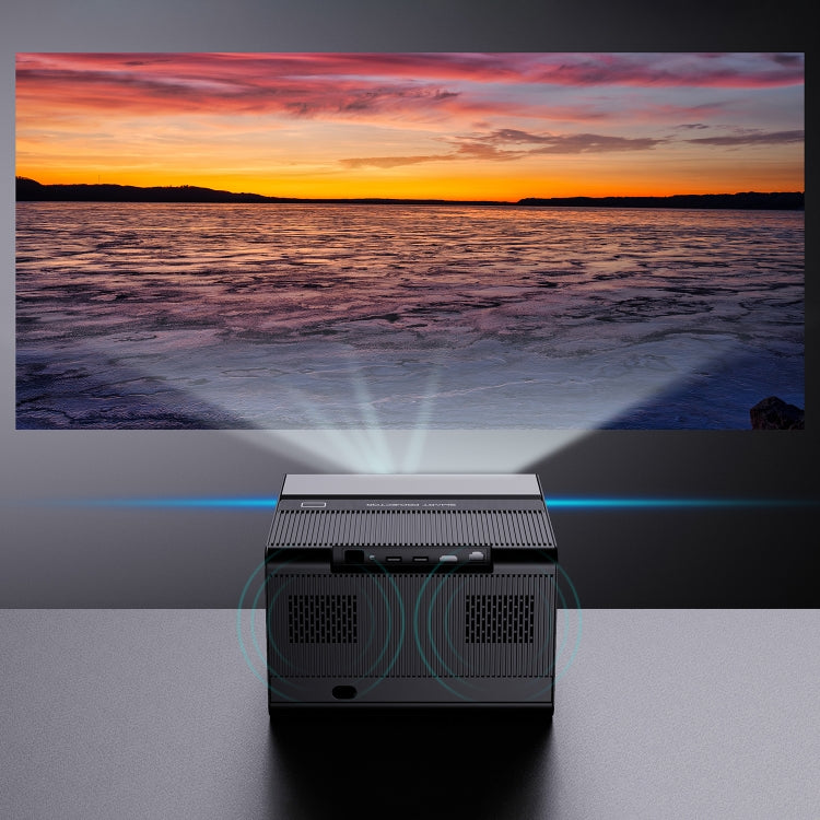 GXMO H50 Android 12 2GB+16GB 1080P 500ANSI 2.4G & 5G Dual WiFi Modes Wireless Projector(Black) - LED Projector by GXMO | Online Shopping UK | buy2fix