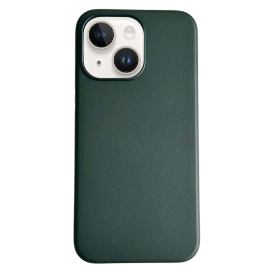 For iPhone 14 Plus Pure Color Leather Magsafe Magnetic Phone Case(Dark Green) - iPhone 14 Plus Cases by buy2fix | Online Shopping UK | buy2fix