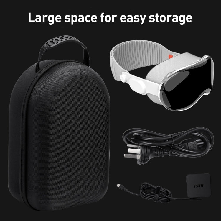 For Apple Vision Pro EVA Cloth Velvet Handle Waterproof Host Storage Bag(Black) - VR Accessories by buy2fix | Online Shopping UK | buy2fix