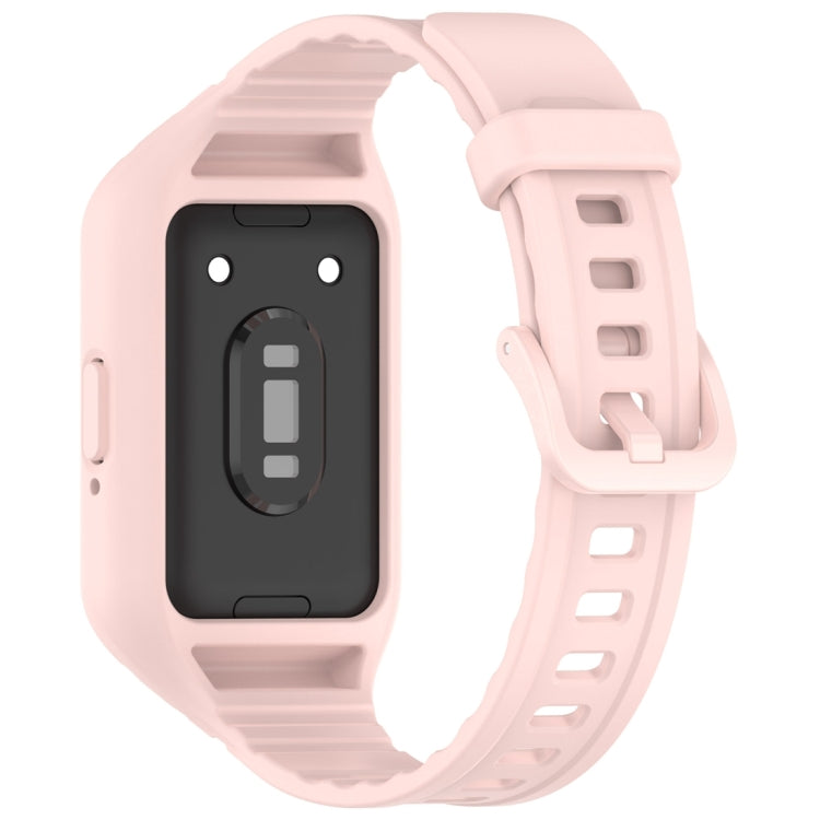 For Samsung Galaxy Fit 3 Solid Color Integrated TPU Watch Band(Light Pink) - Watch Bands by buy2fix | Online Shopping UK | buy2fix