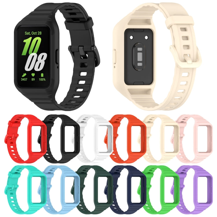 For Samsung Galaxy Fit 3 Solid Color Integrated TPU Watch Band(Dark Green) - Watch Bands by buy2fix | Online Shopping UK | buy2fix