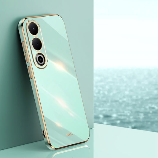 For OnePlus Ace 3V XINLI Straight 6D Plating Gold Edge TPU Phone Case(Mint Green) - OnePlus Cases by XINLI | Online Shopping UK | buy2fix