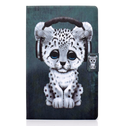 For Lenovo Tab M11 / Xiaoxin Pad 11 2024 Electric Pressed Colored Drawing Smart Leather Tablet Case(Music Leopard) - Lenovo by buy2fix | Online Shopping UK | buy2fix
