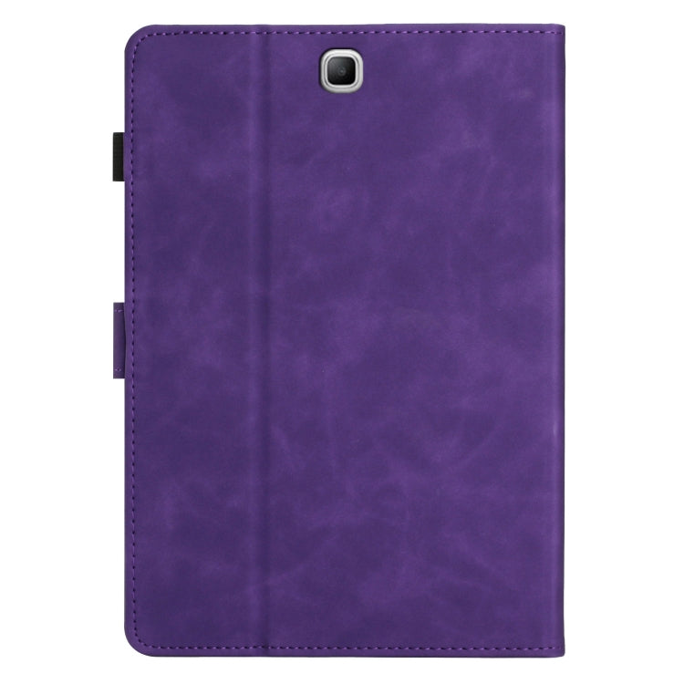 For Samsung Galaxy Tab A 9.7 T550/T555C Coconut Tree Embossed Smart Leather Tablet Case(Purple) - Other Galaxy Tab PC by buy2fix | Online Shopping UK | buy2fix