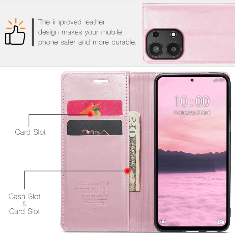 For Xiaomi Redmi Note 13 Pro 4G CaseMe 003 Crazy Horse Texture Flip Leather Phone Case(Pink) - Xiaomi Cases by CaseMe | Online Shopping UK | buy2fix