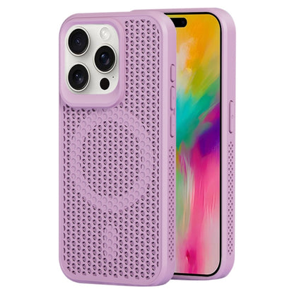 For iPhone 16 Pro Max MagSafe Magnetic Heat Dissipation Phone Case(Light Purple) - iPhone 16 Pro Max Cases by buy2fix | Online Shopping UK | buy2fix