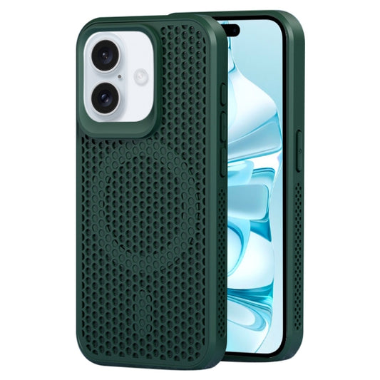 For iPhone 16 MagSafe Magnetic Heat Dissipation Phone Case(Dark Green) - iPhone 16 Cases by buy2fix | Online Shopping UK | buy2fix