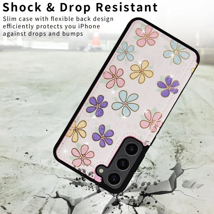 For Samsung Galaxy S23+ 5G Printed Double Buckle RFID Anti-theft Phone Case(Blossoming Flowers) - Galaxy S23+ 5G Cases by buy2fix | Online Shopping UK | buy2fix