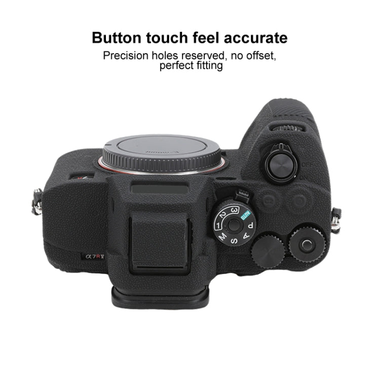 For Sony ILCE7RM5 / A7R5 Litchi Texture Soft Silicone Protective Case(Black) - Protective Case by buy2fix | Online Shopping UK | buy2fix