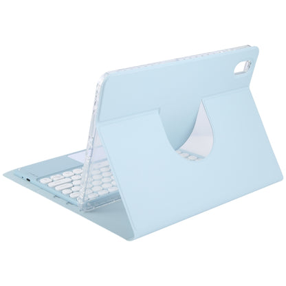 For Huawei MatePad 11 2023 / 2021 Round Button Bluetooth Keyboard Rotatable Holder Leather Case with Touchpad(Sky Blue) - Huawei Keyboard by buy2fix | Online Shopping UK | buy2fix