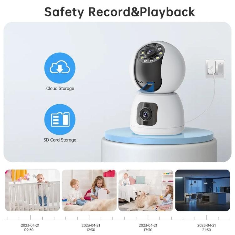 Y6203 4MP Zoom HD Indoor Waterproof Smart WiFi Camera, Specification:US Plug(White) - Wireless Camera by buy2fix | Online Shopping UK | buy2fix