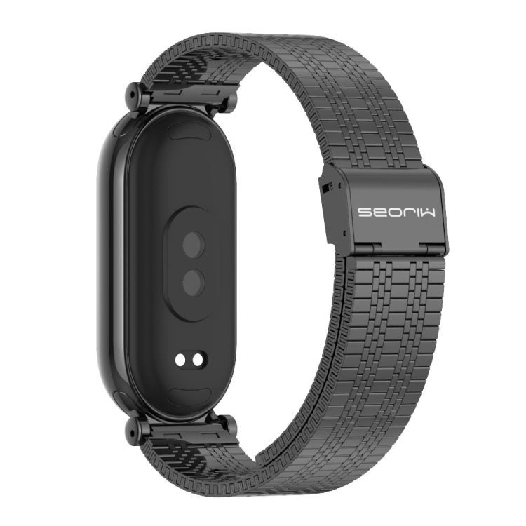 For Xiaomi Mi Band 8 / 9 / 9 NFC Mijobs GT4 Metal Watch Band(Black) - Watch Bands by MIJOBS | Online Shopping UK | buy2fix