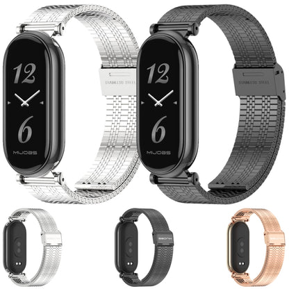 For Xiaomi Mi Band 8 / 9 / 9 NFC Mijobs GT4 Metal Watch Band(Black) - Watch Bands by MIJOBS | Online Shopping UK | buy2fix