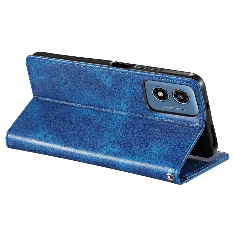 For Motorola Moto G Play 2024 Simple 6-Card Wallet Leather Phone Case(Blue) - Motorola Cases by buy2fix | Online Shopping UK | buy2fix