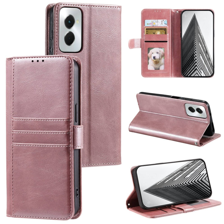 For Motorola Moto G Power 2024 Simple 6-Card Wallet Leather Phone Case(Rose Gold) - Motorola Cases by buy2fix | Online Shopping UK | buy2fix