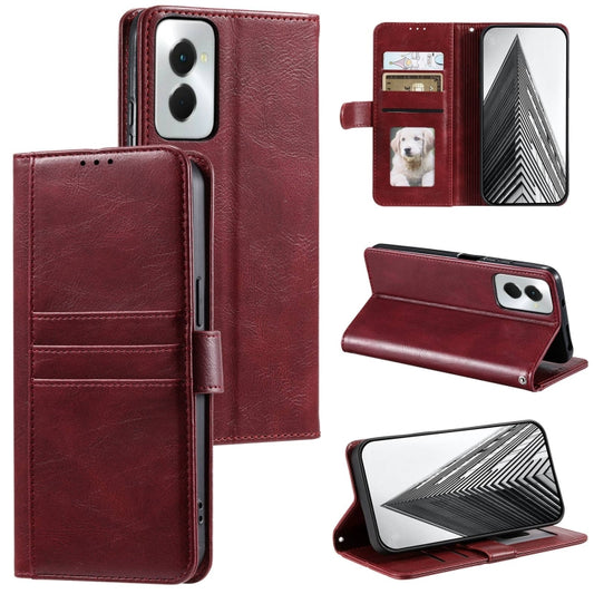 For Motorola Moto G Power 2024 Simple 6-Card Wallet Leather Phone Case(Wine Red) - Motorola Cases by buy2fix | Online Shopping UK | buy2fix