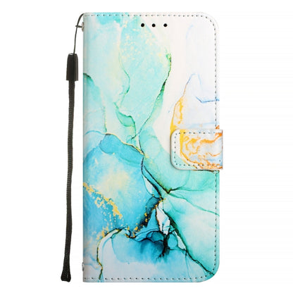 For OnePlus 12 5G Global PT003 Marble Pattern Flip Leather Phone Case(Green) - OnePlus Cases by buy2fix | Online Shopping UK | buy2fix