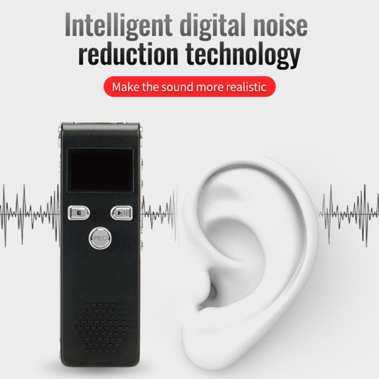 JNN X18 Mini Smart HD Noise Cancelling Voice Recorder, Memory:32GB(Black) - Recording Pen by JNN | Online Shopping UK | buy2fix