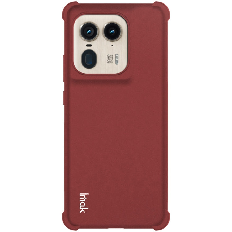 For Motorola Edge 50 Ultra 5G imak Shockproof Airbag TPU Phone Case(Matte Red) - Motorola Cases by imak | Online Shopping UK | buy2fix