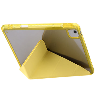 For iPad Air 13 2024 Clear Acrylic Deformation Leather Tablet Case(Yellow) - iPad Air 13 2024 Cases by buy2fix | Online Shopping UK | buy2fix