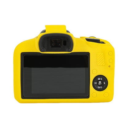 For Canon EOS R100 Litchi Texture Soft Silicone Protective Case(Yellow) - Protective Case by buy2fix | Online Shopping UK | buy2fix