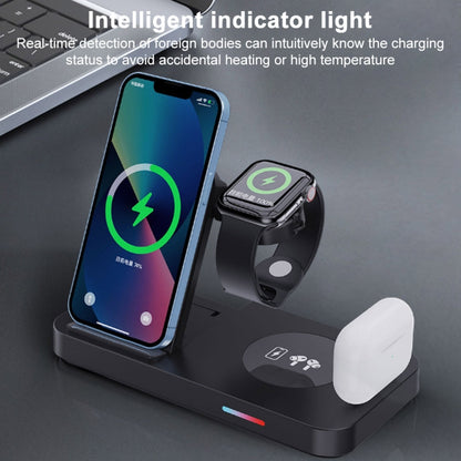 For Apple Watch Series 3 in 1 15W Fold Wireless Charger Stand(Black) - Multifunction Charger by buy2fix | Online Shopping UK | buy2fix