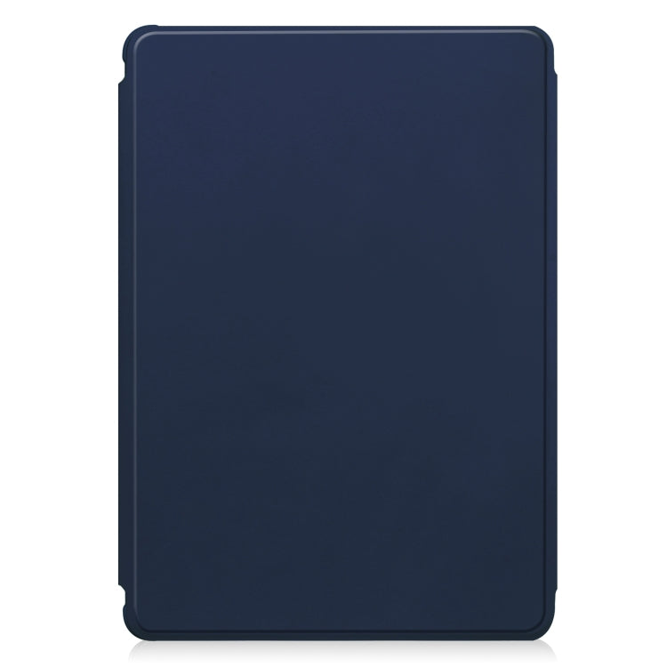 For iPad Air 11 2024 Transparent Rotation Smart Leather Tablet Case with Keyboard(Dark Blue) - iPad Air 11 2024 Cases by buy2fix | Online Shopping UK | buy2fix