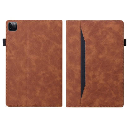 For iPad Pro 13 2024 Splicing Shockproof Leather Tablet Case(Brown) - iPad Pro 13 2024 Cases by buy2fix | Online Shopping UK | buy2fix