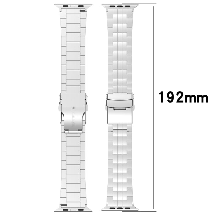 For Apple Watch SE 2023 44mm Armor 5-bead Titanium Watch Band(Titanium) - Watch Bands by buy2fix | Online Shopping UK | buy2fix