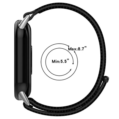 For Xiaomi Mi Band 8 / 8 NFC Nylon Loop Hook and Loop Fastener Watch Band(Official Black) - Watch Bands by buy2fix | Online Shopping UK | buy2fix