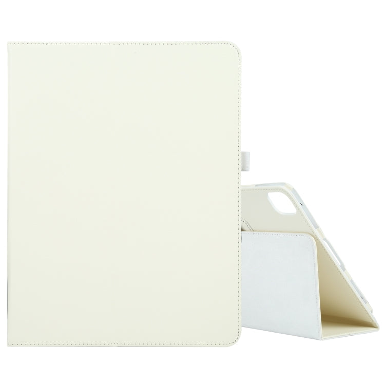 For iPad Air 11 2024 Litchi Texture Solid Color Leather Tablet Case(White) - iPad Air 11 2024 Cases by buy2fix | Online Shopping UK | buy2fix