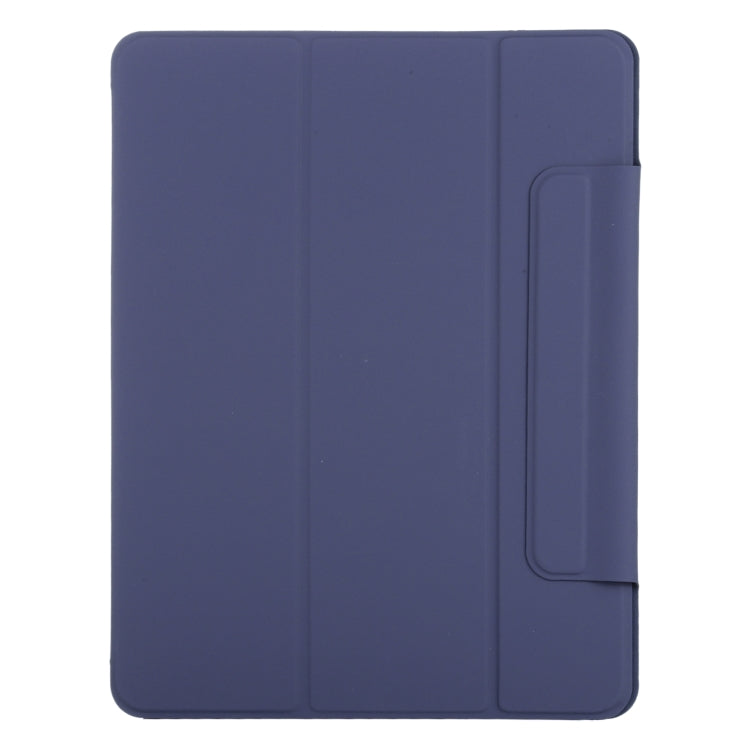 For iPad Pro 13 2024 Double-sided Clip Fixed Buckle Magnetic PU Leather Smart Tablet Case(Dark Blue) - iPad Pro 13 2024 Cases by buy2fix | Online Shopping UK | buy2fix