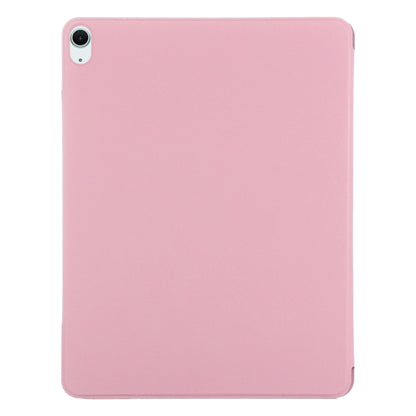 For iPad Air 11 2025 / 2024 Double-sided Clip Fixed Buckle Magnetic PU Leather Smart Tablet Case(Light Pink) - iPad Air 11 2025 / 2024 Cases by buy2fix | Online Shopping UK | buy2fix