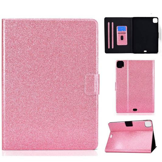 For iPad Pro 11 2024 Varnish Glitter Powder Smart Leather Tablet Case(Pink) - iPad Pro 11 2024 Cases by buy2fix | Online Shopping UK | buy2fix