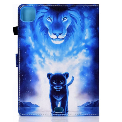 For iPad Pro 11 2024 Painted Stitching Smart Leather Tablet Case(Lion) - iPad Pro 11 2024 Cases by buy2fix | Online Shopping UK | buy2fix