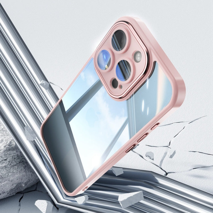 For iPhone 16 Pro Acrylic Hybrid TPU Armor Shockproof Phone Case(Pink) - iPhone 16 Pro Cases by buy2fix | Online Shopping UK | buy2fix