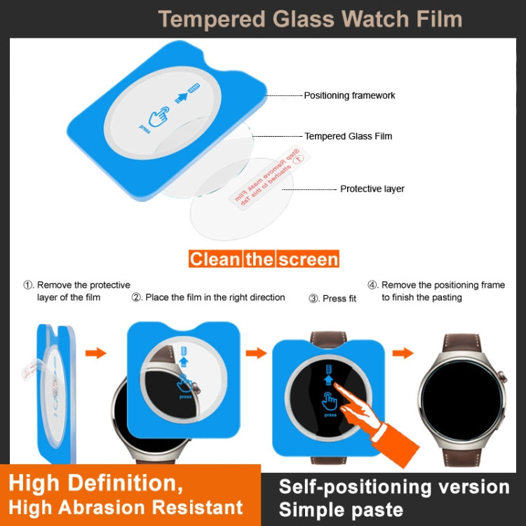 For Samsung Galaxy Watch6 Classic 47mm IMAK Tempered Glass Watch Protective Film Self-contained Positioning Version - Screen Protector by imak | Online Shopping UK | buy2fix